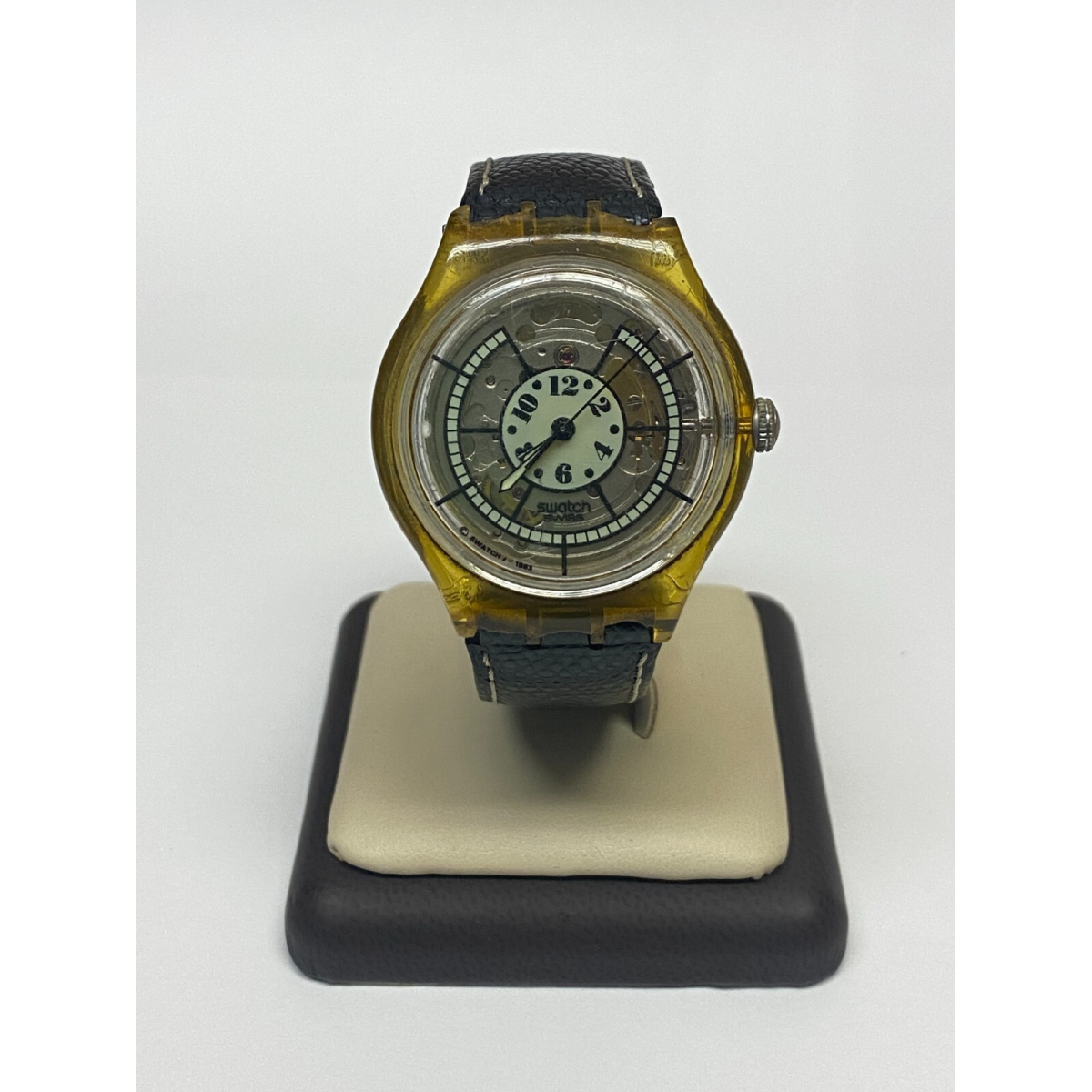 1993 Swatch Watch Automatic Vintage 23 Jewels Leather Band