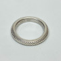 Judith Ripka Sterling Silver Rope Band Ring Sz 6, 4.4g, 3mm