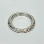 Judith Ripka Sterling Silver Rope Band Ring Sz 6, 4.4g, 3mm
