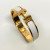 Hermes Clic H Bracelet  in Plain Enamel Yellow gold plated