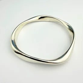Genuine Retired Pandora Liquid Sterling Silver 2.6 Inch Bangle Bracelet