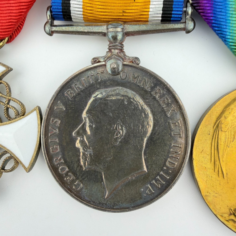 Rare WWI British Medal Group with Italian War Medal in Spink & Son Case