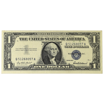 Fr#1619 1957 $1 Silver Certificate  QA Block Priest/Anderson PMG 35 Choice VF