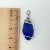 Freeform Blue Sea Glass  Pendant Wrapped With Wire
