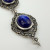 Blue Sodalite & Marcasite Bracelet 925 Sterling Silver PAJ China