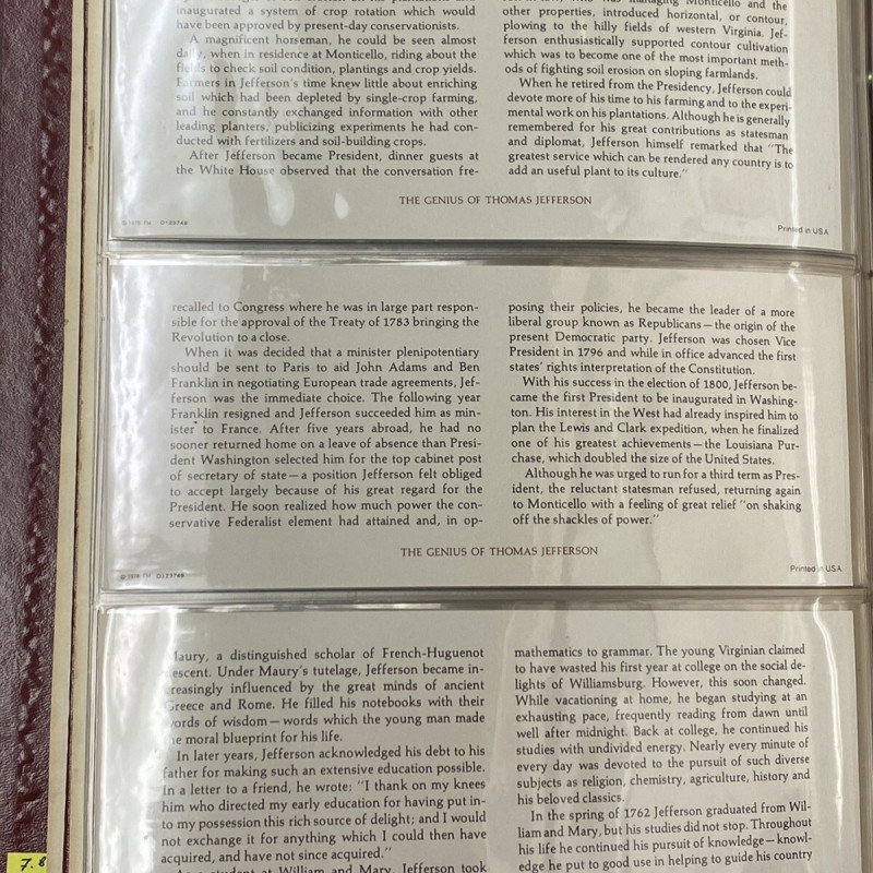 VERY RARE GENIUS OF THOMAS JEFFERSON 24K Gold Plating on STERLING PROOF SET 1976 VERY RARE GENIUS OF THOMAS JEFFERSON 24K Gold Plating on STERLING PROOF SET 1976