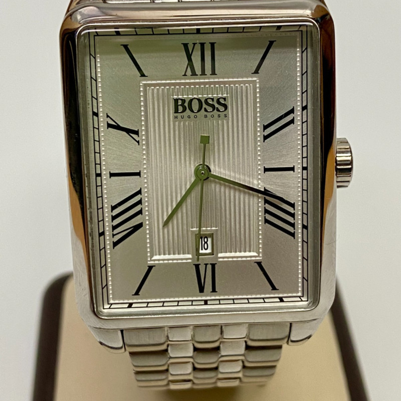 Vintage Hugo Boss Rectangular Silver Dial Quartz