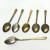 6 Demitasse Spoon Set Enamel Gilt Sterling Silver Ela Denmark