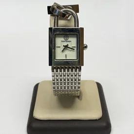 TORY BURCH Surrey Silver-tone Chain Lock Bracelet Watch