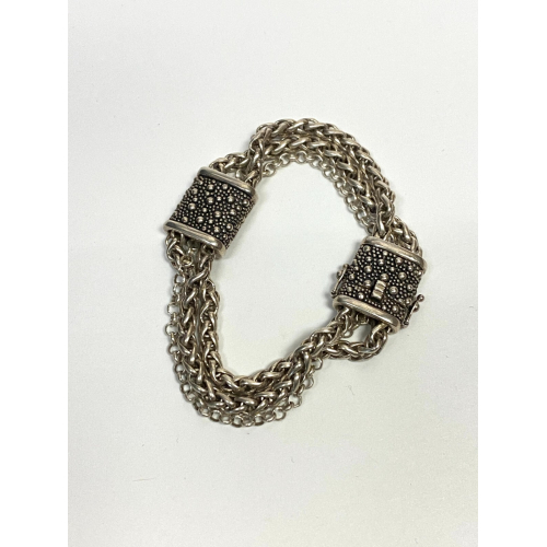 Michael Dawkins Sterling Silver Starry Night Three Row Bracelet, 7.25 inches Michael Dawkins Sterling Silver Starry Night Three Row Bracelet, 7.25 inches