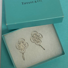 Tiffany & Co. Paloma Picasso Venezia Goldoni Earrings Silver