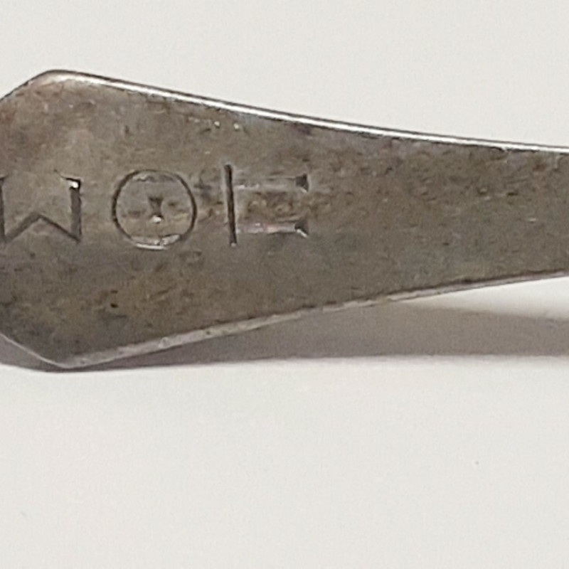 Vintage Sterling Silver  Engraved L.G.B Miniture Spoon Brooch
