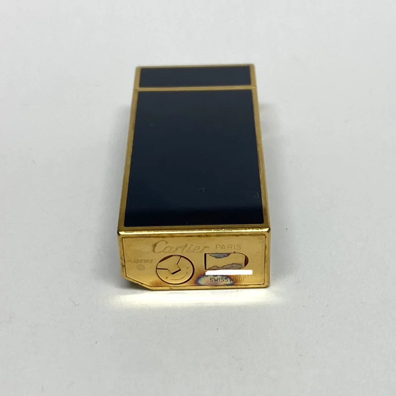 Vintage Cartier lighter Silver Lacquer Gold Plated 1970s