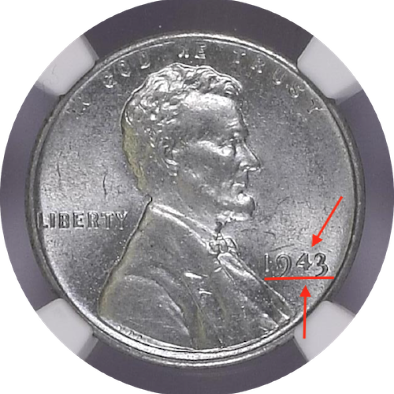 1943 NGC MS 64 1c Lincoln Wheat (Small Number 4) 1943 NGC MS 64 1c Lincoln Wheat (Small Number 4)