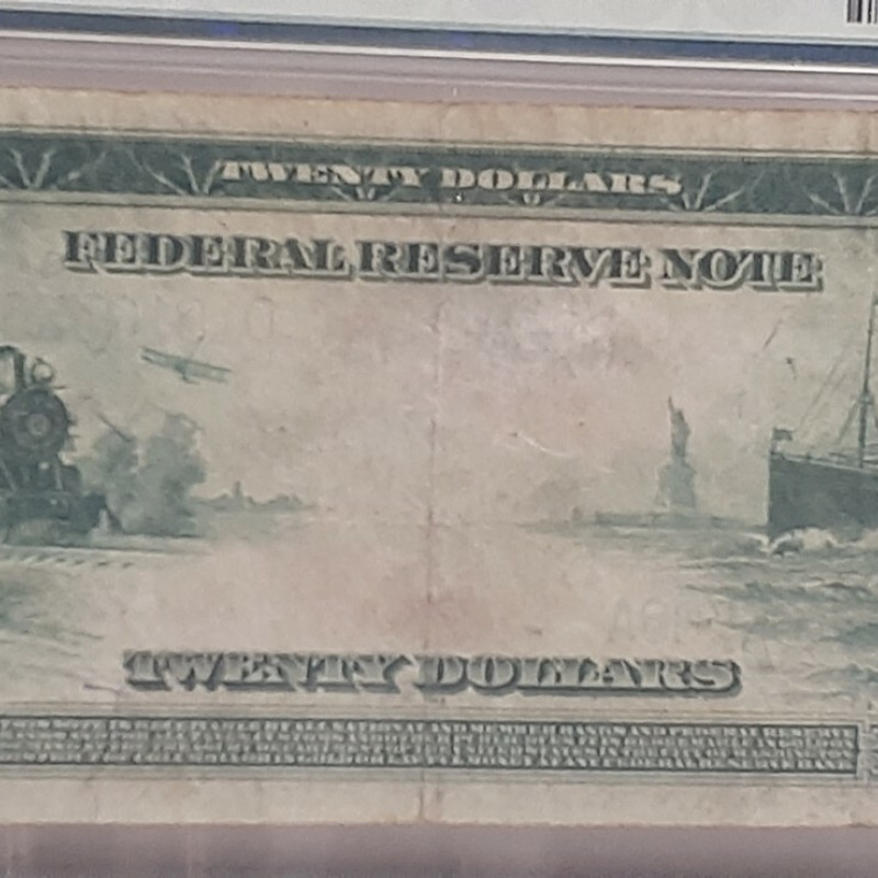  Fr #978 1914 $20 FRN  New York, PMG 35 4-D Choice Very Fine, BURKE/HOUSTON