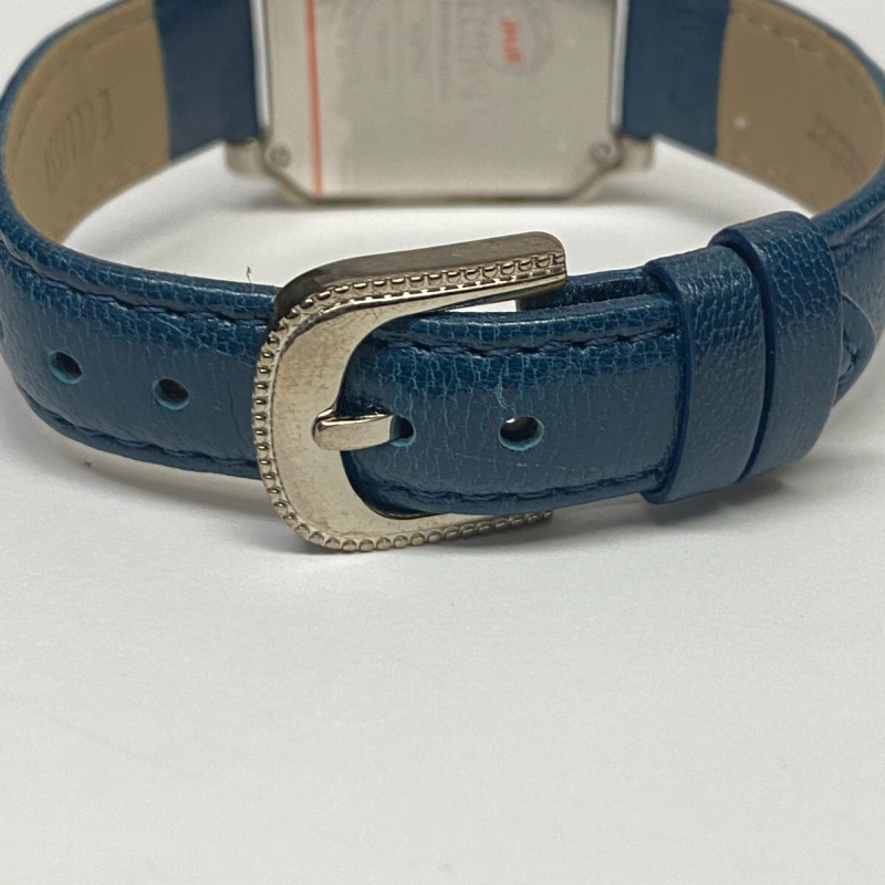 Ecclissi Sterling Silver Women’s Square Watch Blue MOP dial & Leather Band Ecclissi Sterling Silver Women’s Square Watch Blue MOP dial & Leather Band