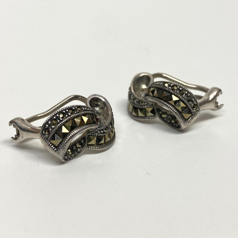 Vintage Judith Jack Sterling Silver Marcasite Earrings Vintage Judith Jack Sterling Silver Marcasite Earrings