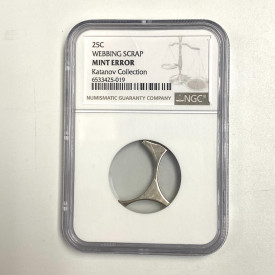 25C Webbing Scrap Mint Error