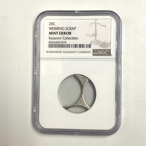 25C Webbing Scrap Mint Error