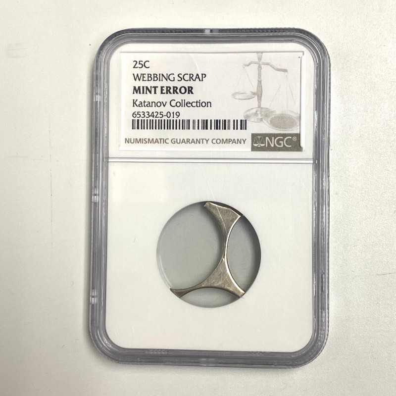 25C Webbing Scrap Mint Error