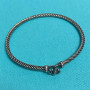 David Yurman Fleur-de-Lis Sterling Silver 2.15" Diameter Diamond Bangle Bracelet