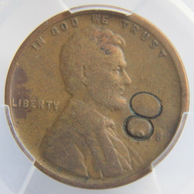 1918 PCGS LINCOLN WHEAT GENUINE DAMAGE -VG DETAIL 1C 8 ERROR 1918 PCGS LINCOLN WHEAT GENUINE DAMAGE -VG DETAIL 1C 8 ERROR