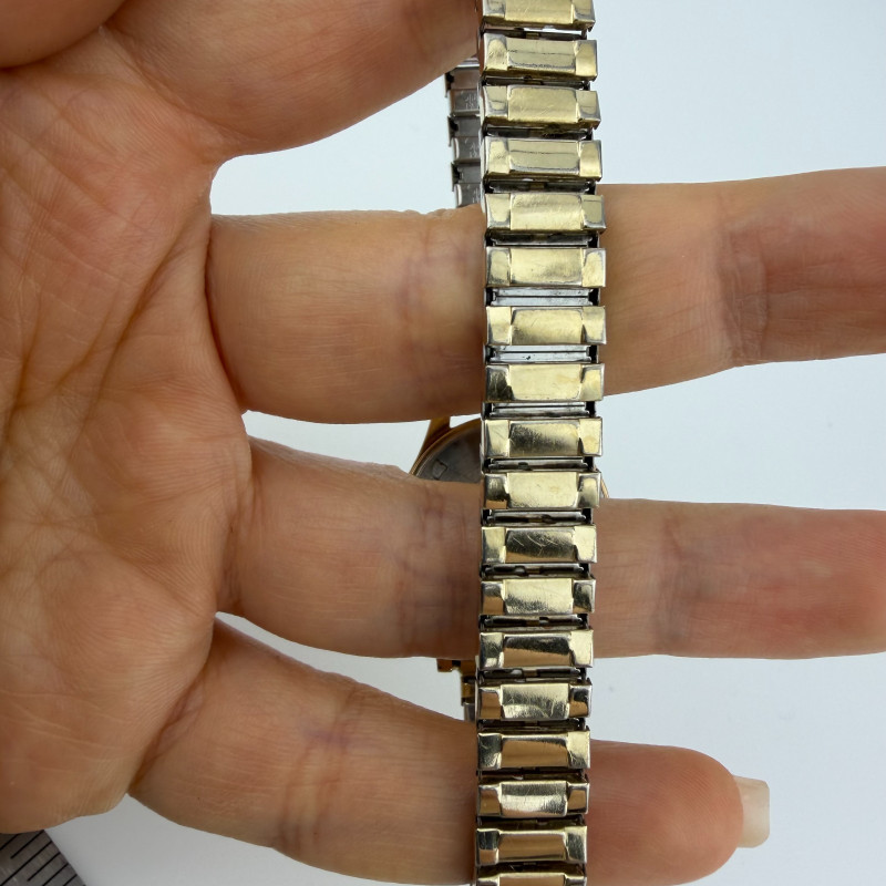 Vintage Bucherer 17 Jewels Swiss Ladies Watch Gold Speidel Bracelet 17250, 6 in