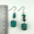 Vintage Navajo Style Natural Turquoise Beaded Dangle Earrings