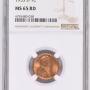 1953 D LINCOLN WHEAT NGC MS 65 RD 