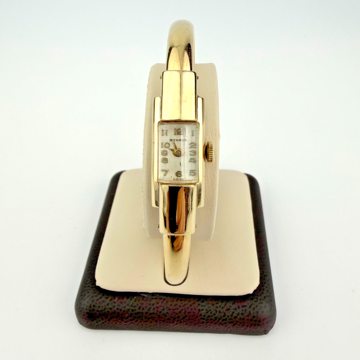 Art Deco Benrus 10K Gold Filled Bangle Watch Swiss 618744 Ladies