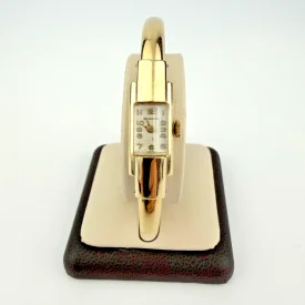 Art Deco Benrus 10K Gold Filled Bangle Watch Swiss 618744 Ladies
