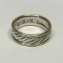 David Yurman Cable Ring, Sterling Silver with 14kt Yellow Sides, 8.5mm Size - 11
