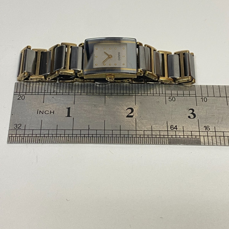 Rado DiaStar Woman’s Watch White Ceramic Yellow Gold Tone