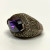 Vintage Sterling Silver Amethyst & Marcasite Ring