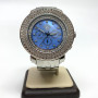 Techno Watch Blue Dial with 4ct Diamonds, 50 mm