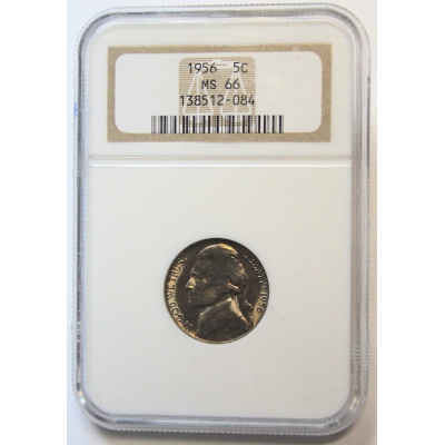 NGC 1956 5C MS 66 Jefferson Nickel