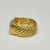 David Yurman 18K Yellow Gold 10mm Metro Cable Wide Band Diamond Ring Size 7 David Yurman 18K Yellow Gold 10mm Metro Cable Wide Band Diamond Ring Size 7