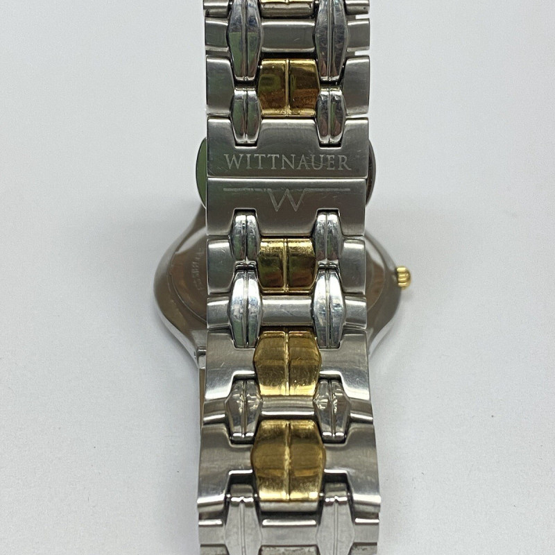 Wittnauer White Dial Date Gold Electro Plated Diamond Bezel Stainless Watch Wittnauer White Dial Date Gold Electro Plated Diamond Bezel Stainless Watch