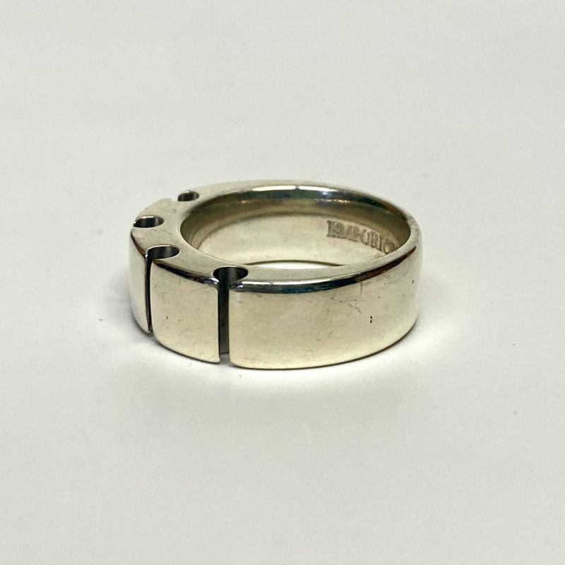 Emporio Armani Silver Ring Rare Size 10