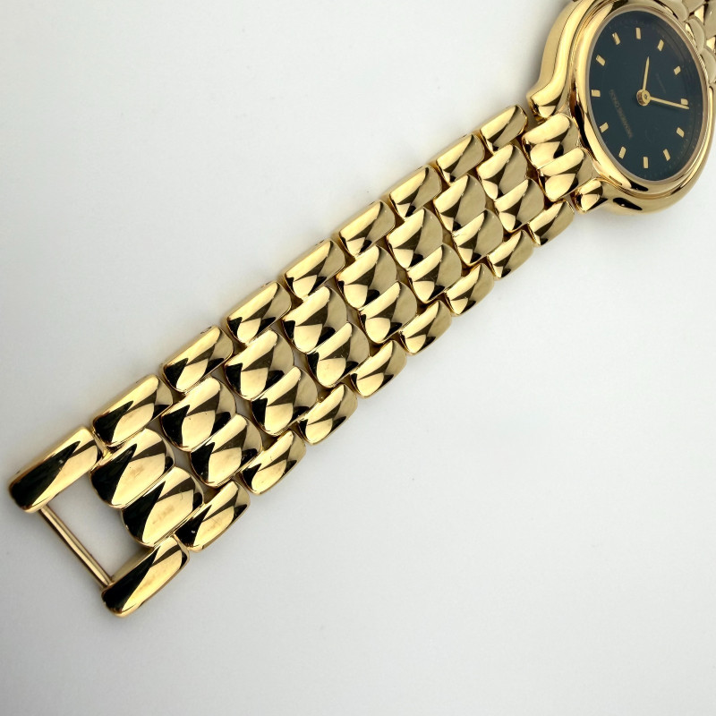 Vintage Members Only MB-025 Women's Gold Tone Watch Black Dial Quartz