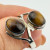 Vintage Mexican Sterling Silver Tiger's Eye Bypass Ring Signed Mexico TF-57 925