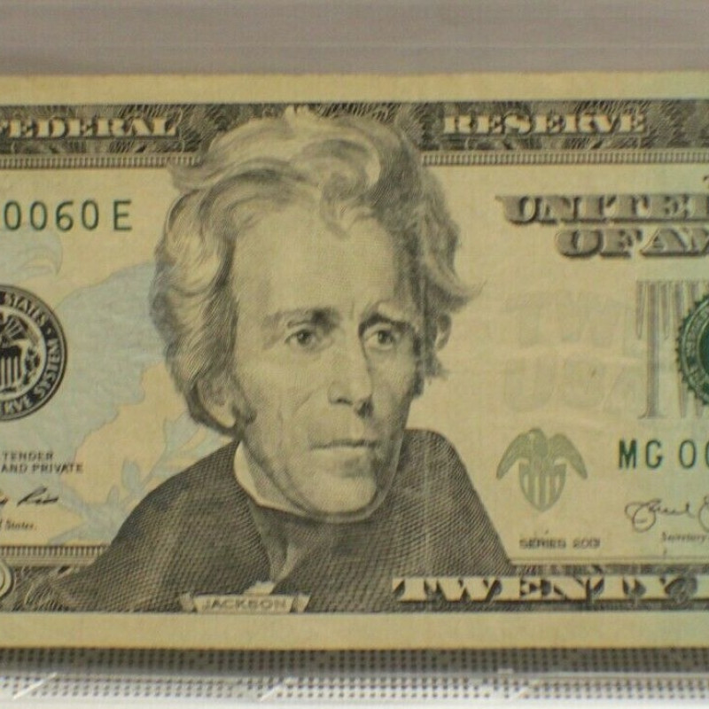 $20 2013 United States Of America  Fancy Serial MG00 300 60E