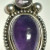 Antique Sterling Silver 925 OVAL SHAPED CENTERED With Amethyst Gemstone PENDANT Antique Sterling Silver 925 OVAL SHAPED CENTERED With Amethyst Gemstone PENDANT