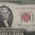 $2 1953 C  Red Seal United States Note Dollar Bill