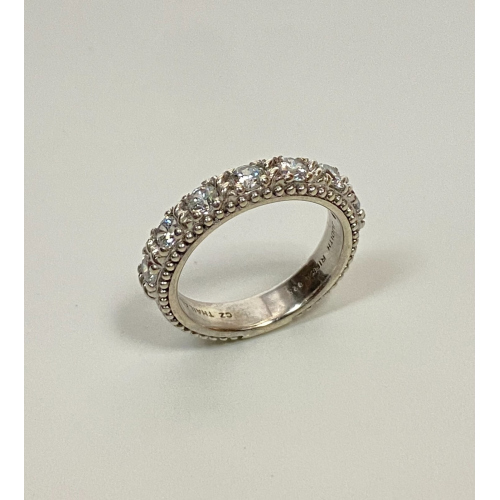 Judith Ripka Sterling Silver Cz Ring Size 6 Stackable Band 925, 4.4g, 4.5 mm Judith Ripka Sterling Silver Cz Ring Size 6 Stackable Band 925, 4.4g, 4.5 mm