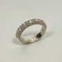 Judith Ripka Sterling Silver Cz Ring Size 6 Stackable Band 925, 4.4g, 4.5 mm