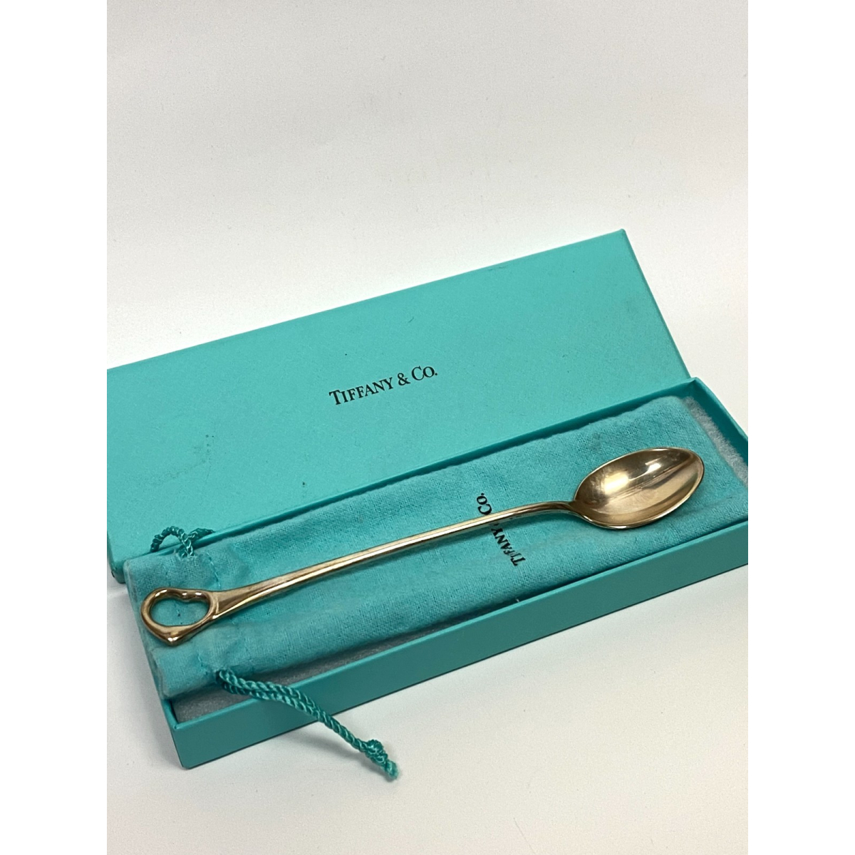 Tiffany & Co. Elsa Peretti 925 Sterling Silver Open Heart Silver Feeding Spoon