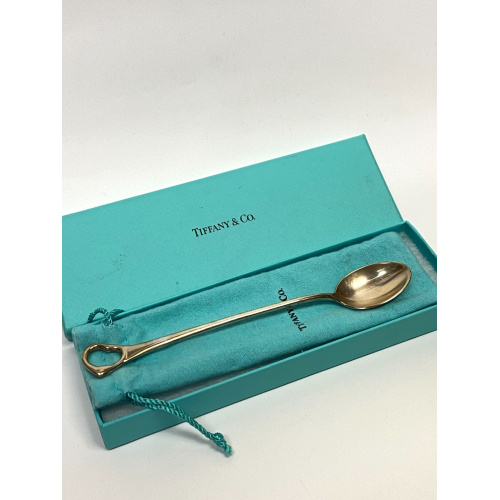Tiffany & Co. Elsa Peretti 925 Sterling Silver Open Heart Silver Feeding Spoon