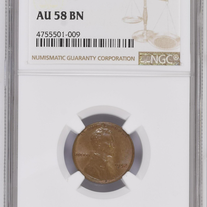 NGC 1952  1C AU 58 BN T, LINCOLN WHEAT 1C