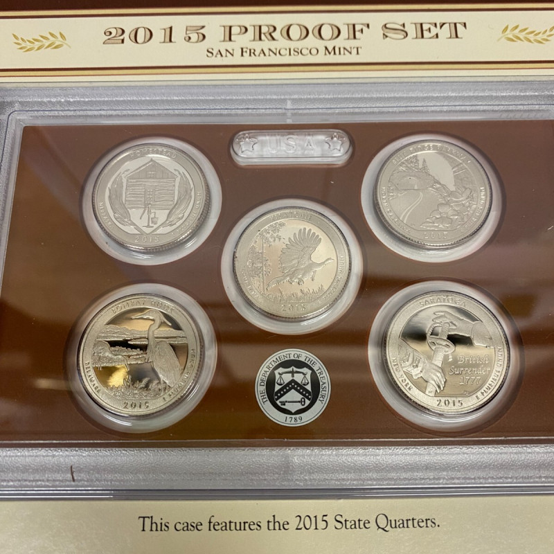 2015 Proof Set San Francisco Mint 9 pc Coins